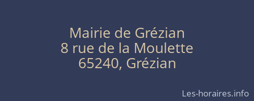 Mairie de Grézian
