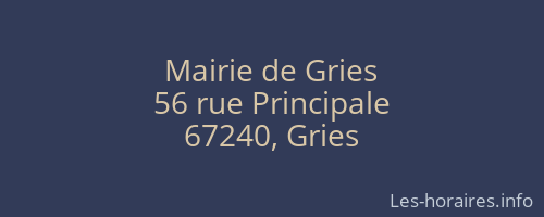 Mairie de Gries
