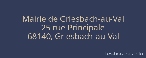 Mairie de Griesbach-au-Val