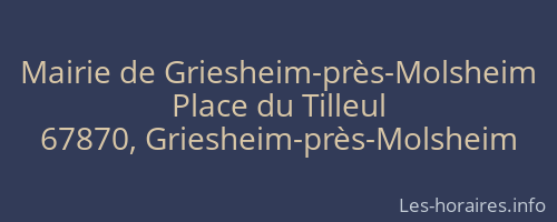 Mairie de Griesheim-près-Molsheim