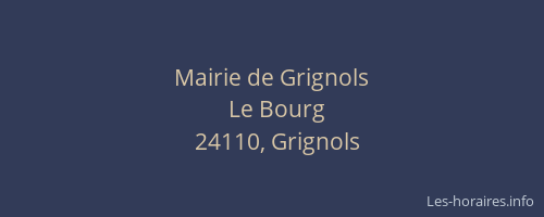 Mairie de Grignols