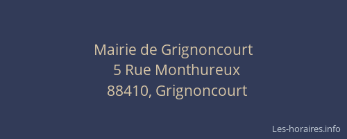 Mairie de Grignoncourt