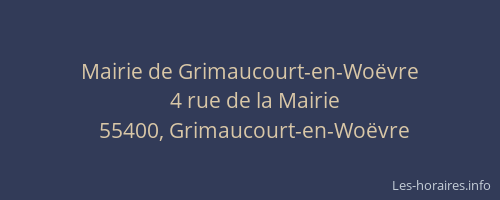 Mairie de Grimaucourt-en-Wo&euml;vre