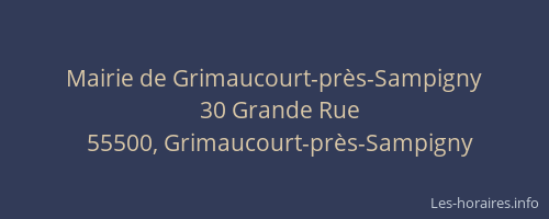 Mairie de Grimaucourt-près-Sampigny