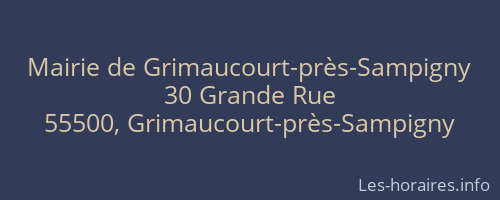 Mairie de Grimaucourt-près-Sampigny