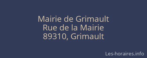 Mairie de Grimault
