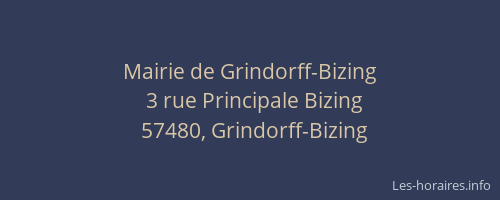 Mairie de Grindorff-Bizing