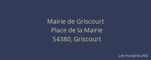 Mairie de Griscourt