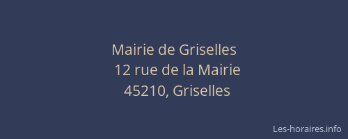 Mairie de Griselles