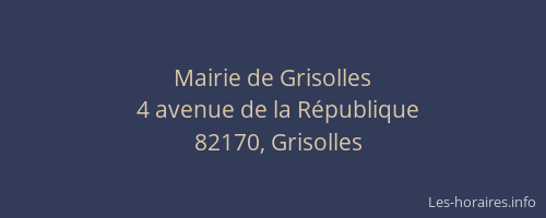 Mairie de Grisolles