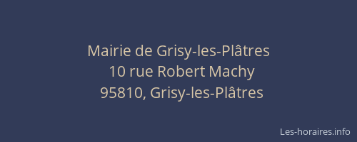 Mairie de Grisy-les-Plâtres