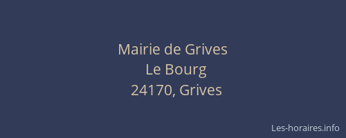 Mairie de Grives