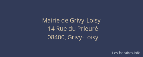 Mairie de Grivy-Loisy