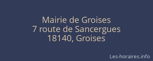 Mairie de Groises