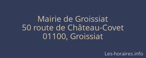 Mairie de Groissiat