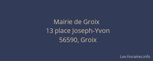 Mairie de Groix