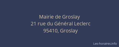 Mairie de Groslay