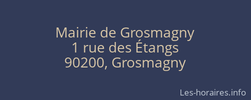 Mairie de Grosmagny