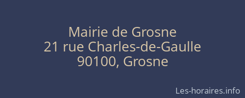 Mairie de Grosne
