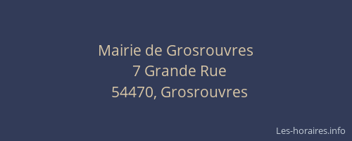 Mairie de Grosrouvres
