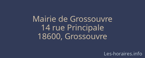 Mairie de Grossouvre