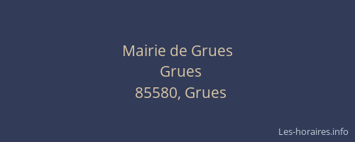 Mairie de Grues