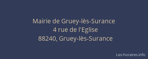 Mairie de Gruey-lès-Surance