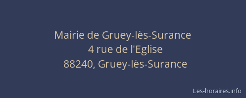 Mairie de Gruey-l&egrave;s-Surance