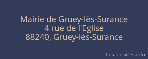 Mairie de Gruey-lès-Surance