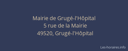 Mairie de Grugé-l'Hôpital