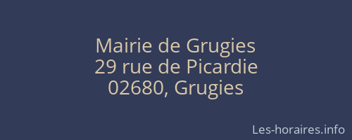 Mairie de Grugies