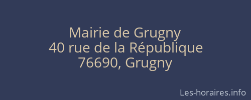 Mairie de Grugny