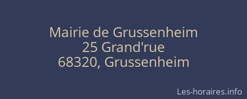 Mairie de Grussenheim