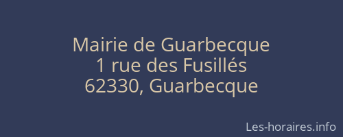 Mairie de Guarbecque