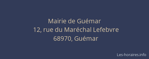 Mairie de Gu&eacute;mar