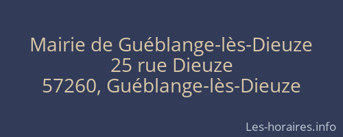 Mairie de Guéblange-lès-Dieuze