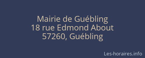 Mairie de Guébling