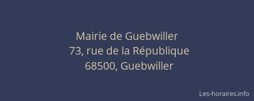 Mairie de Guebwiller