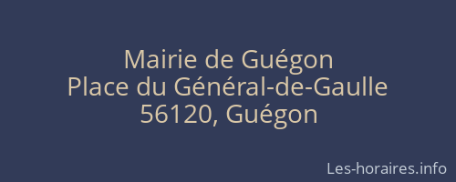 Mairie de Guégon