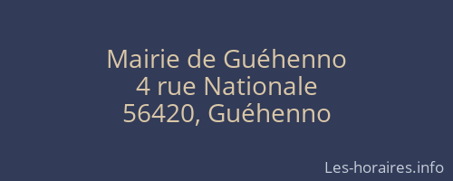 Mairie de Guéhenno