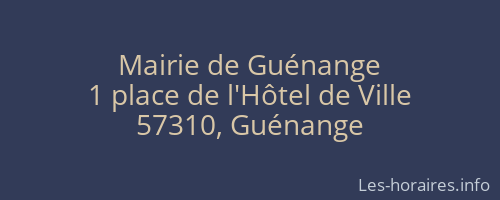 Mairie de Guénange