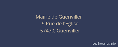 Mairie de Guenviller