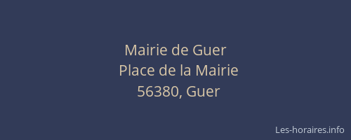 Mairie de Guer