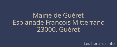 Mairie de Guéret