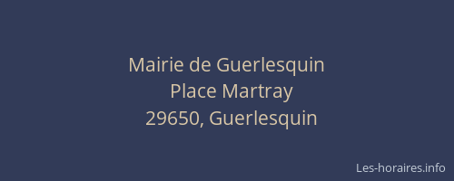 Mairie de Guerlesquin