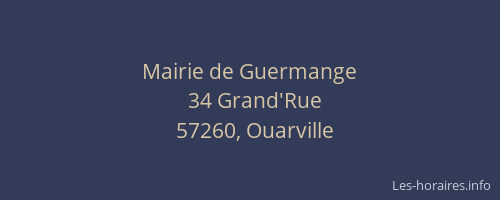 Mairie de Guermange
