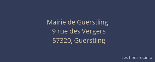 Mairie de Guerstling