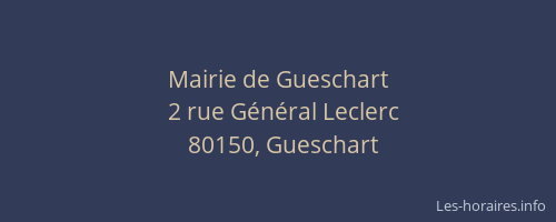Mairie de Gueschart