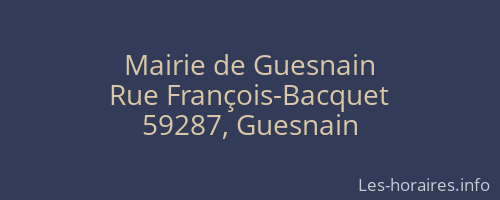 Mairie de Guesnain