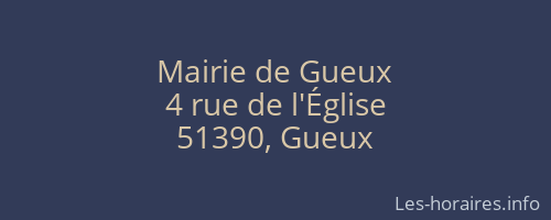 Mairie de Gueux